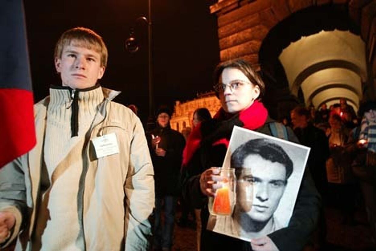 Акция памяти чешского студента Яна Палаха