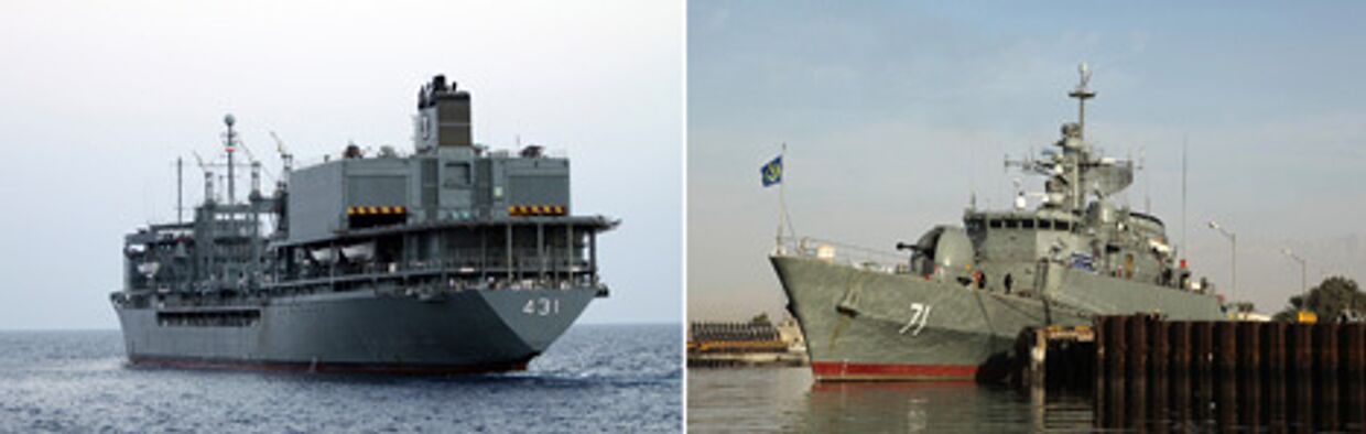 фрегат Alvand и крейсер Khark 12-й флотилии ВМФ Ирана