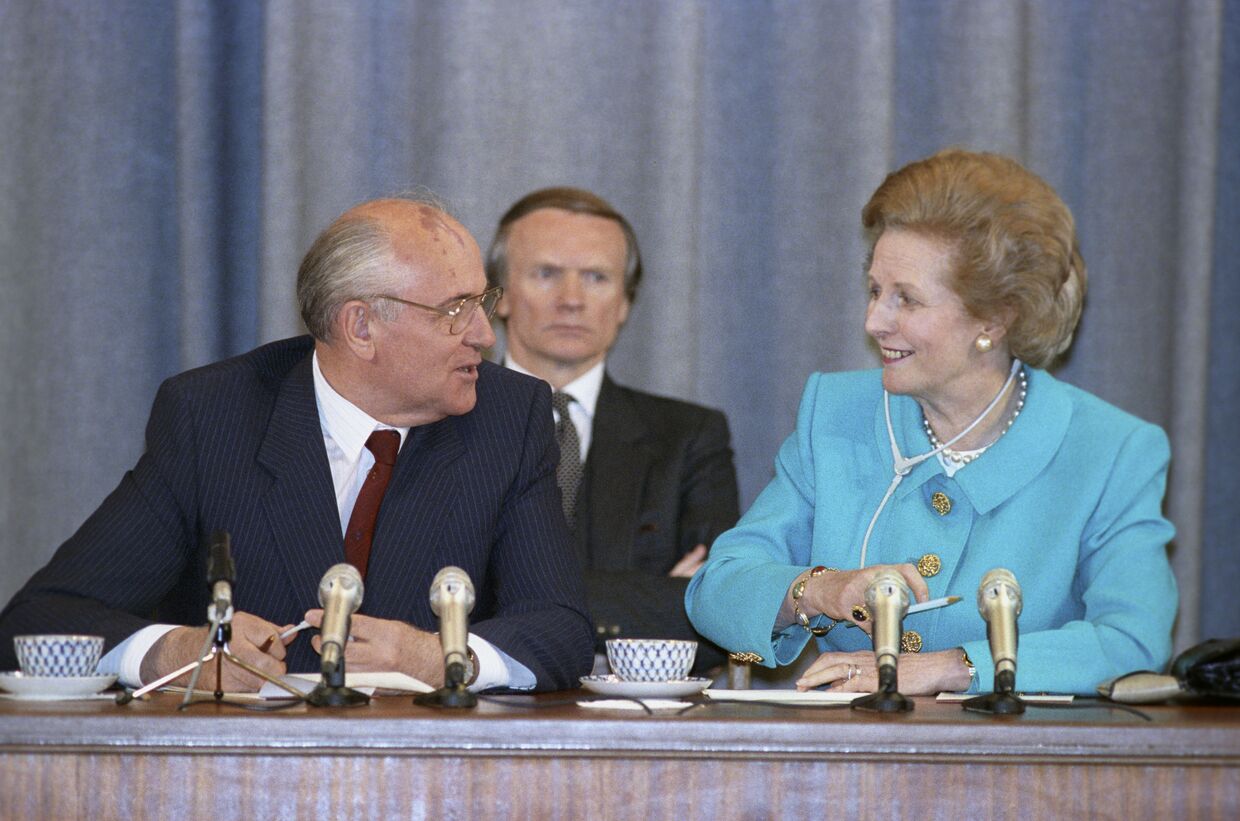 Президент М.С.Горбачев и премьер-министр М.Тэтчер