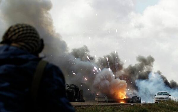 авиаудары по силам Каддафи на южной окраине Бенгази