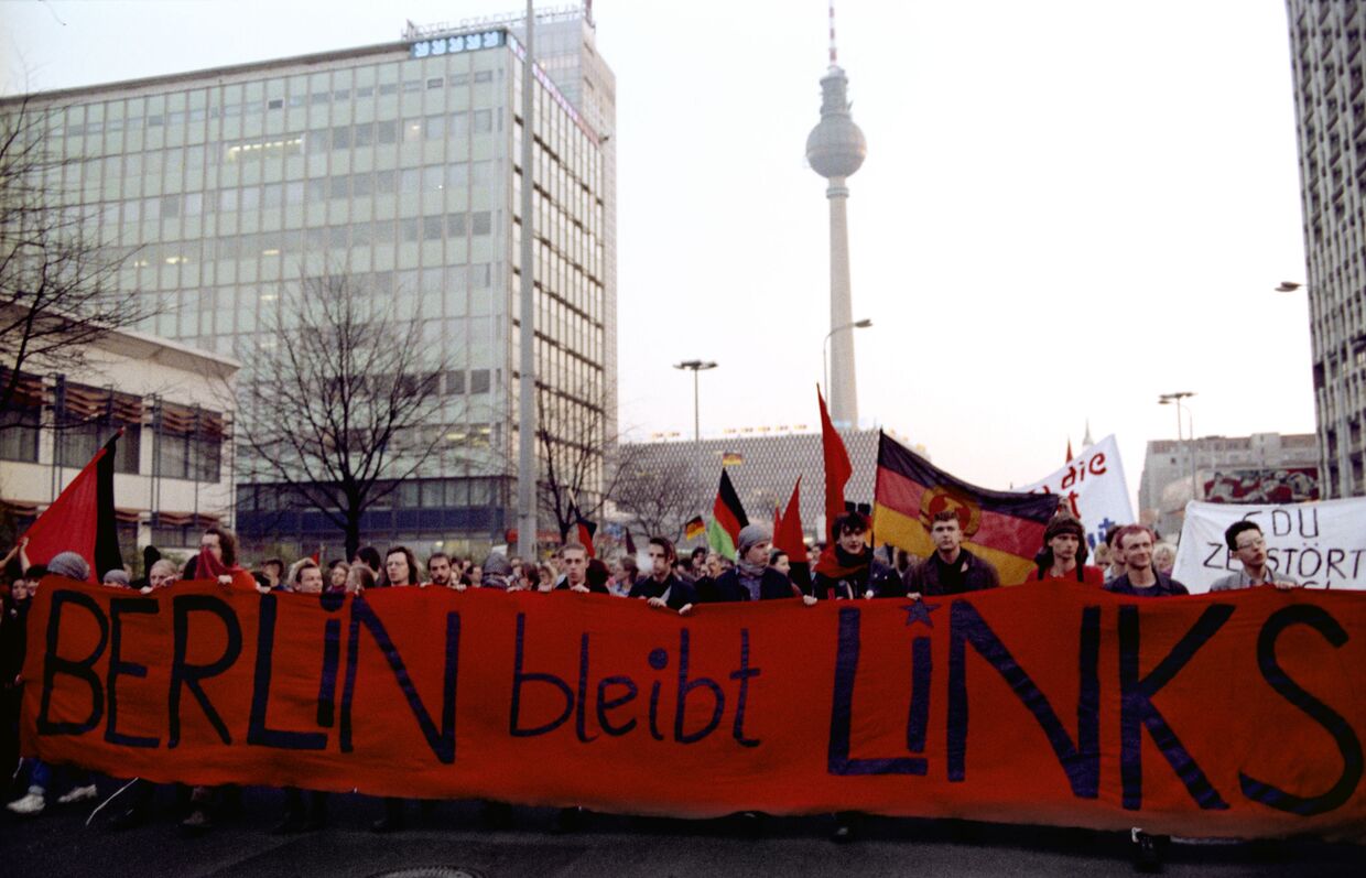 Манифестация на улицах Берлина