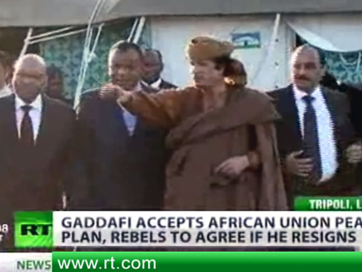 ИноСМИ__Каддафи принял план перемирия, предложенный Африканским союзом RT