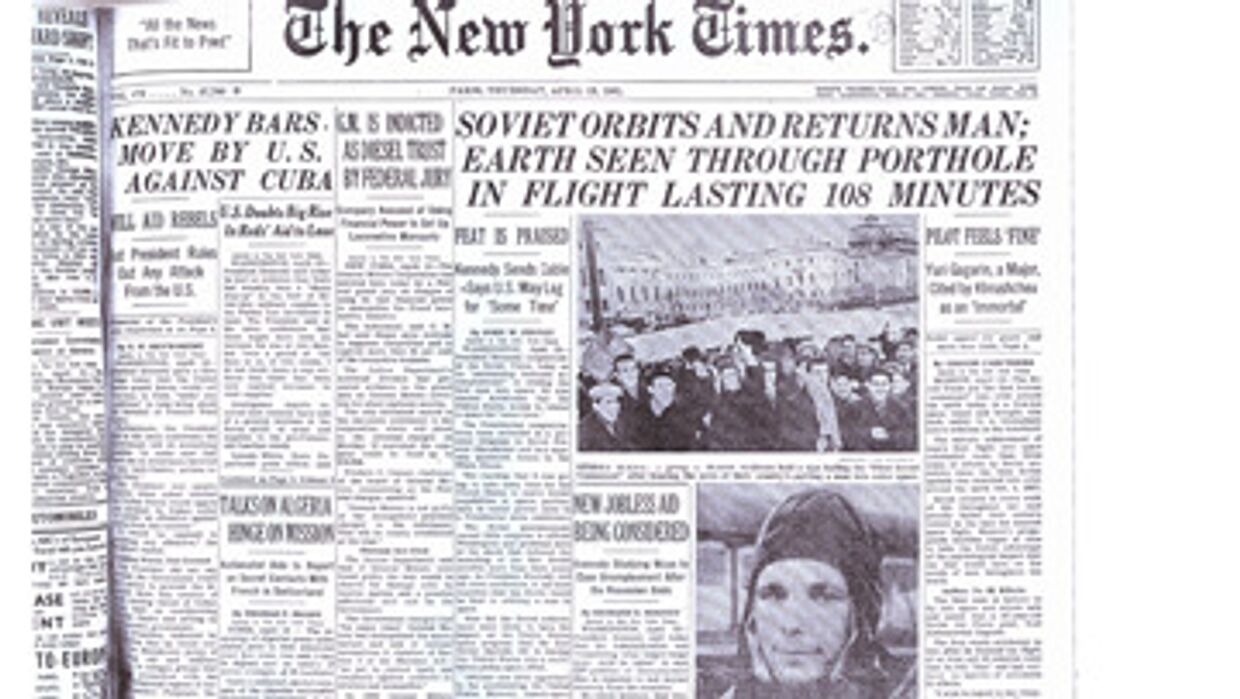 статья газеты The New York Times от 13 апреля 1961 года