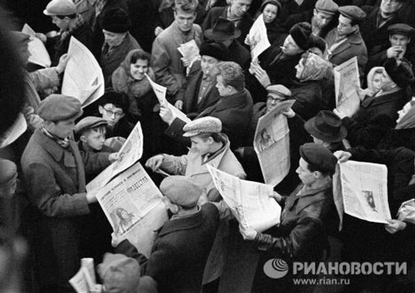 В день полета Юрия Гагарина в космос москвичи раскупили все газеты
