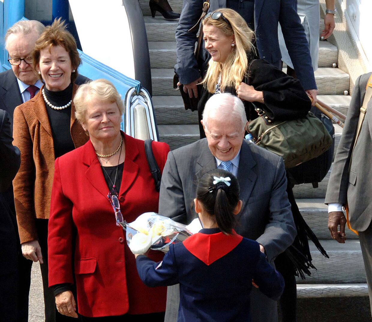 Бывший президент Джимми Картер прибыл во вторник в Северную Корею
