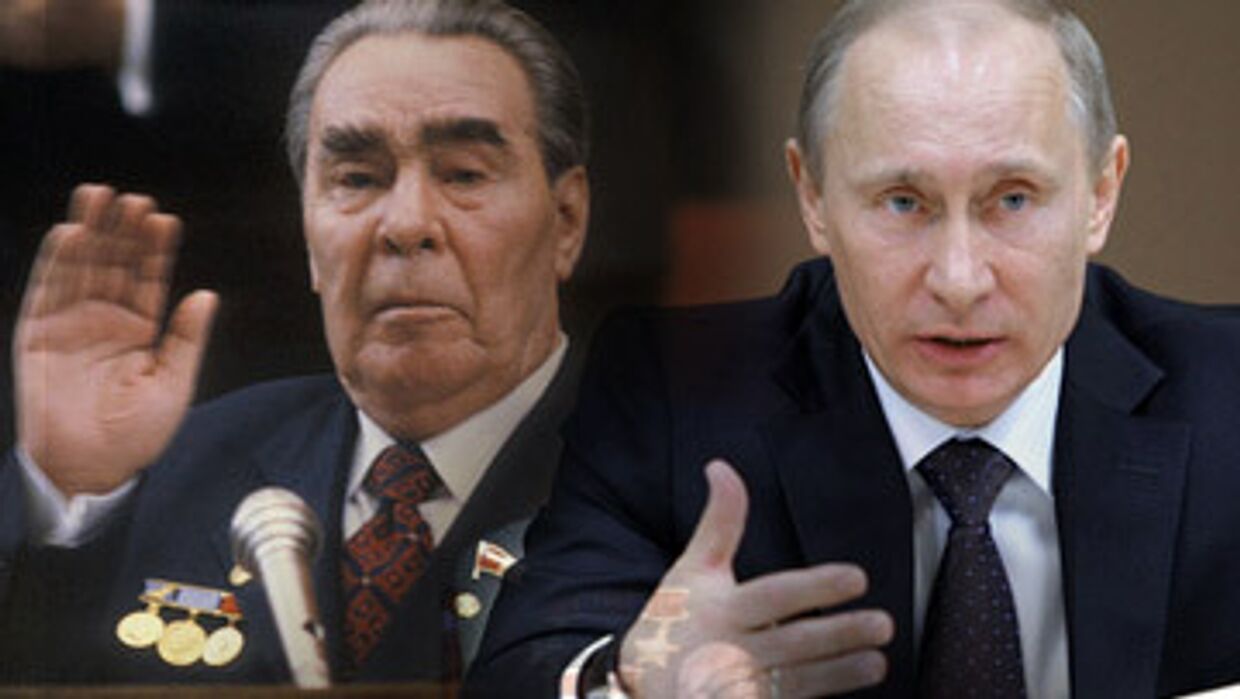 сходстве между премьер-министром Владимиром Путиным и бывшим советским лидером Леонидом Брежневым