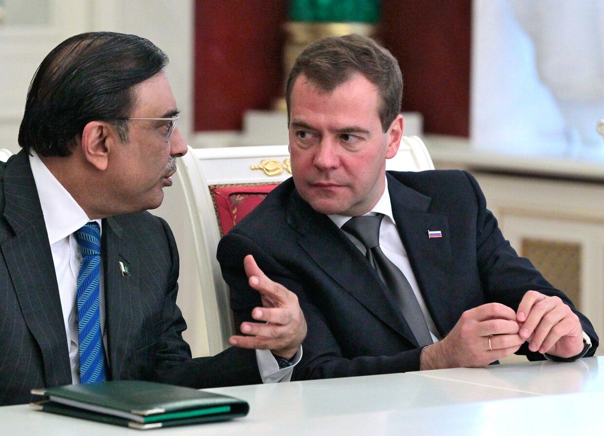 Президент РФ Д.Медведев принял в Кремле президента Пакистана Асифа Али Зардари