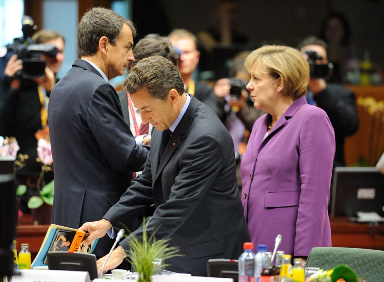 Меркель, Саркози, Сапатеро