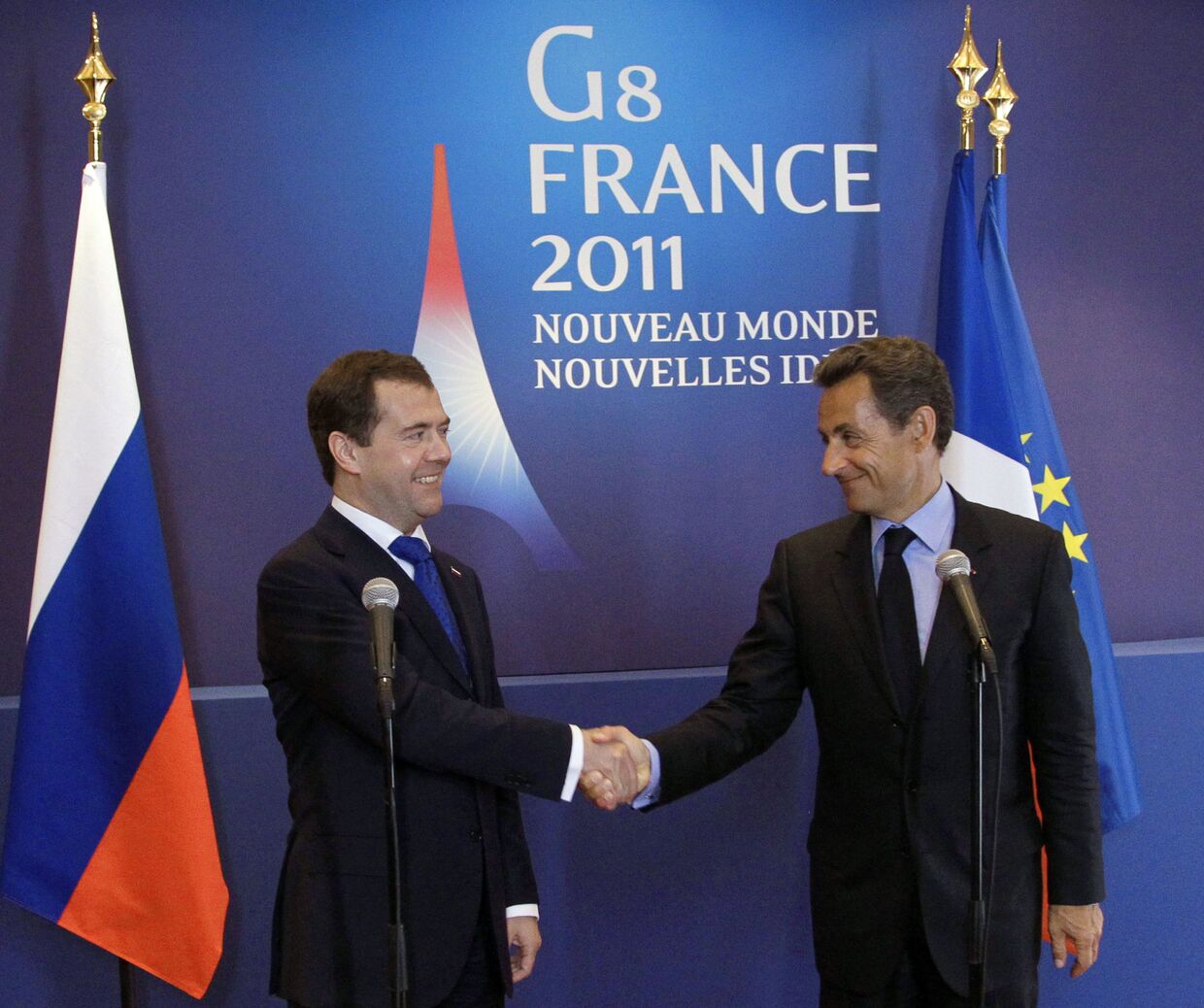 Встреча Дмитрия Медведева и Николя Саркози