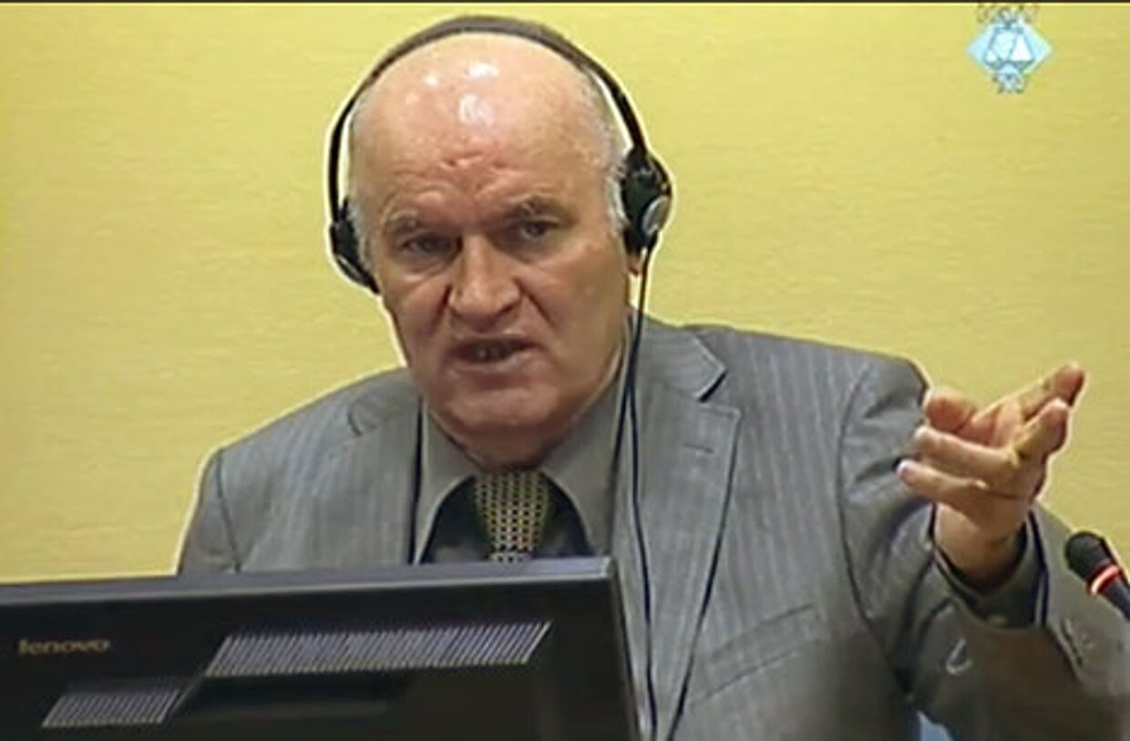 Ратко Младич в Гаагском трибунале по бывшей Югославии