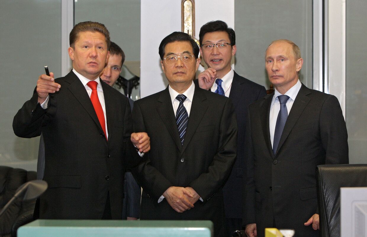 Премьер-министр РФ Владимир Путин провел встречу с председателем КНР Ху Цзиньтао