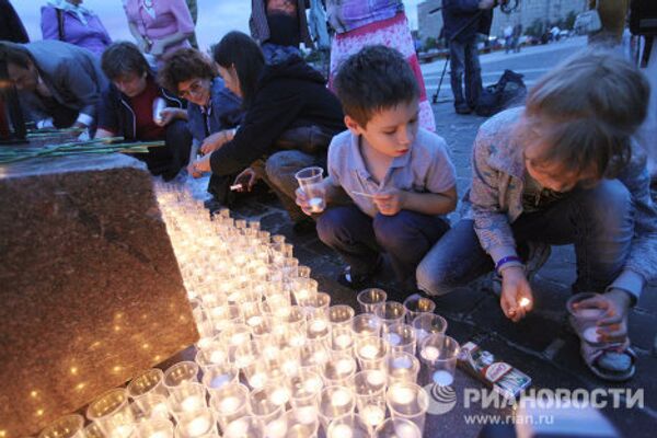 Акция в рамках всероссийского проекта Свеча памяти в Москве