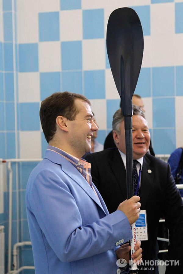 Д.Медведев посетил Центр гребных видов спорта в Казани