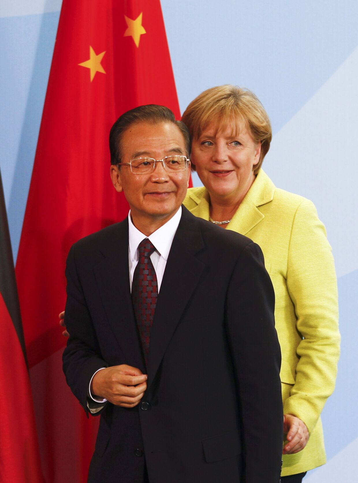 встреча Вэнь Цзябао с Ангелой Меркель в Берлине