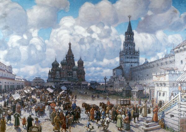 Картина А.Васнецова  Красная площадь во второй половине XVII века.