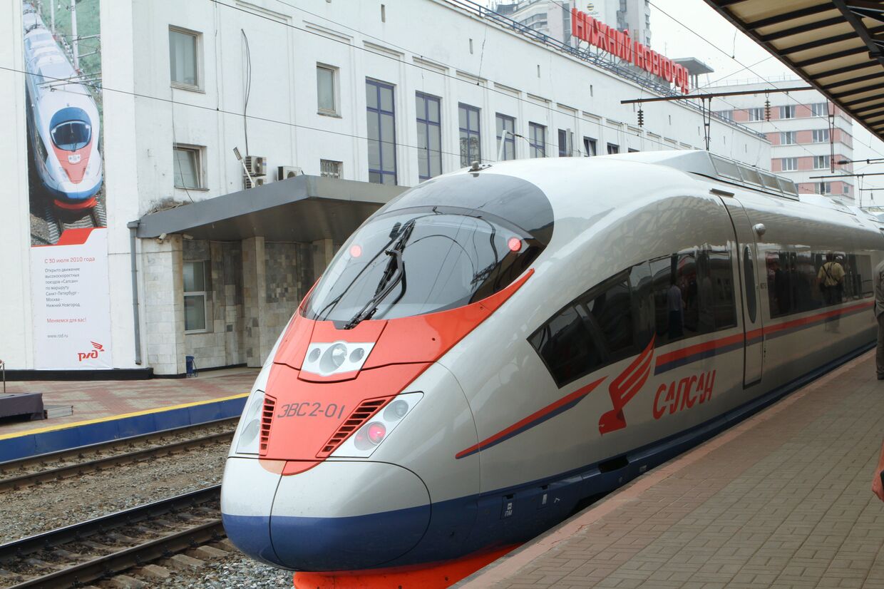 30 июля поезда Сапсан начали курсировать на линии Москва - Нижний Новгород