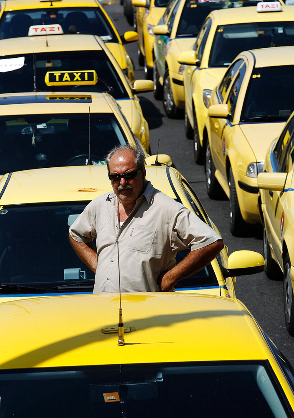 Забастовка таксистов в Греции