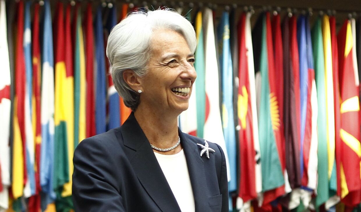 Глава Международного валютного фонда Кристин Лагард в первый рабочий день 