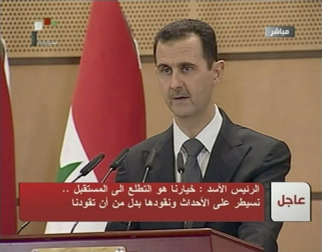Выступление президента Сирии Башара Асада в Дамаске