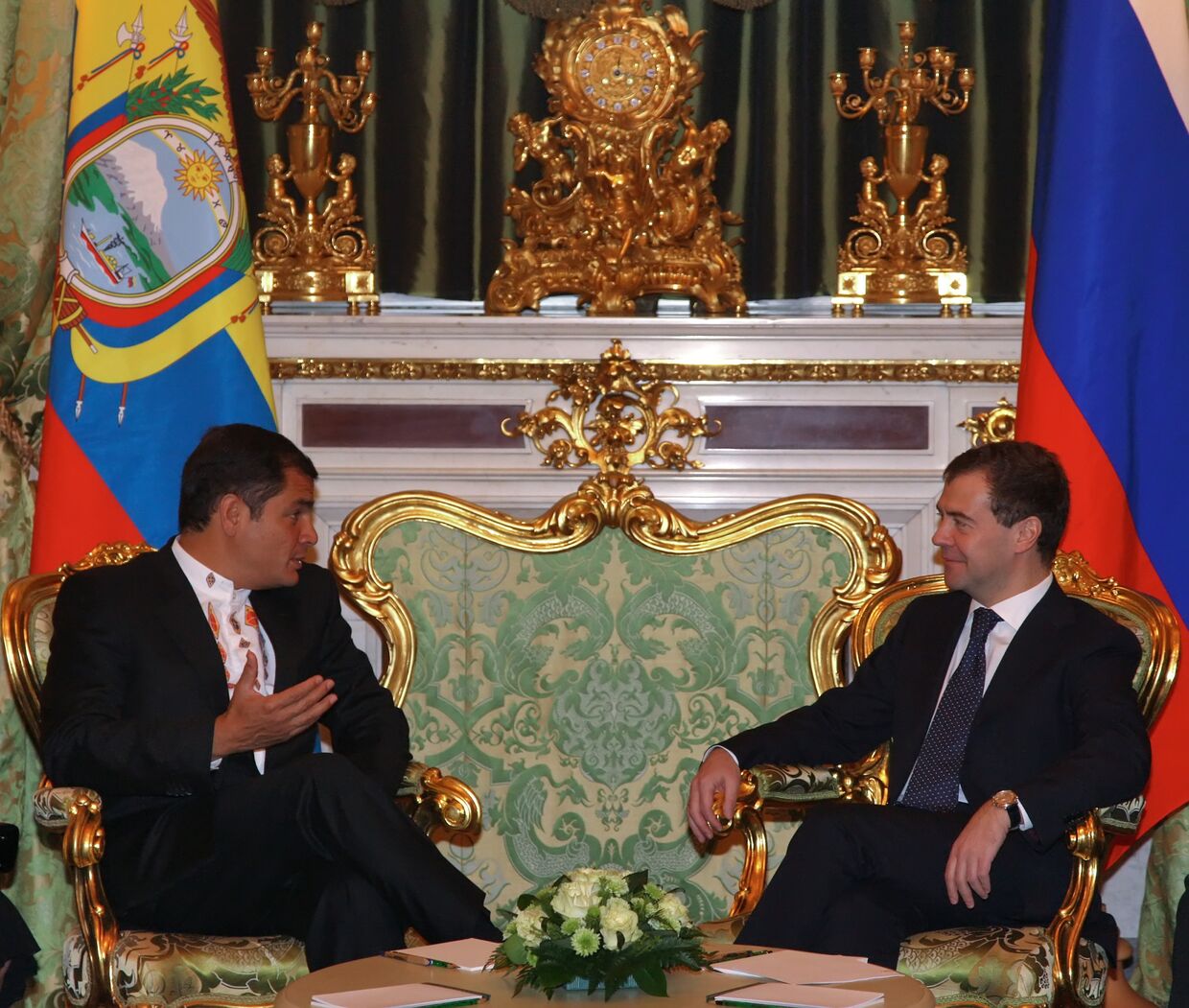 Президент России Дмитрий Медведев встретился с президентом Эквадора