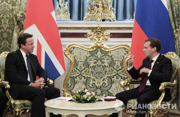 Президент РФ Д.Медведев принял премьер-министра Великобритании Д.Кэмерона в Кремле