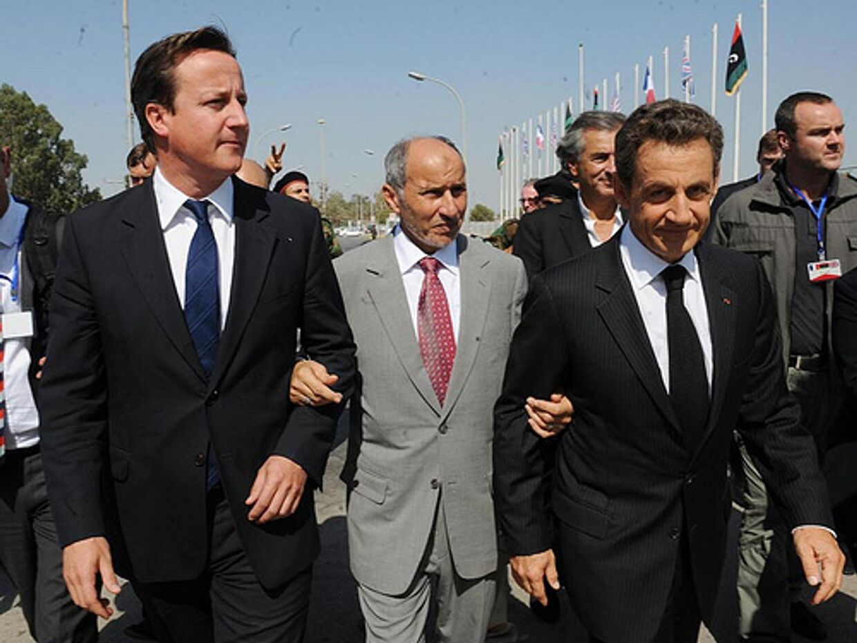 Николя Саркози и Дэвид Кэмерон в Триполи
