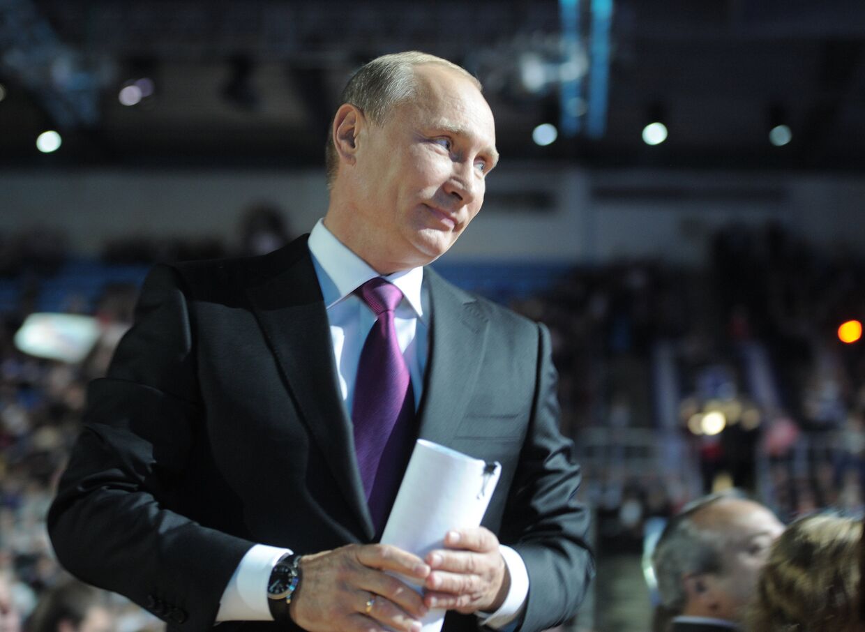 Премьер-министр РФ В.Путин на XII Съезде Единой России
