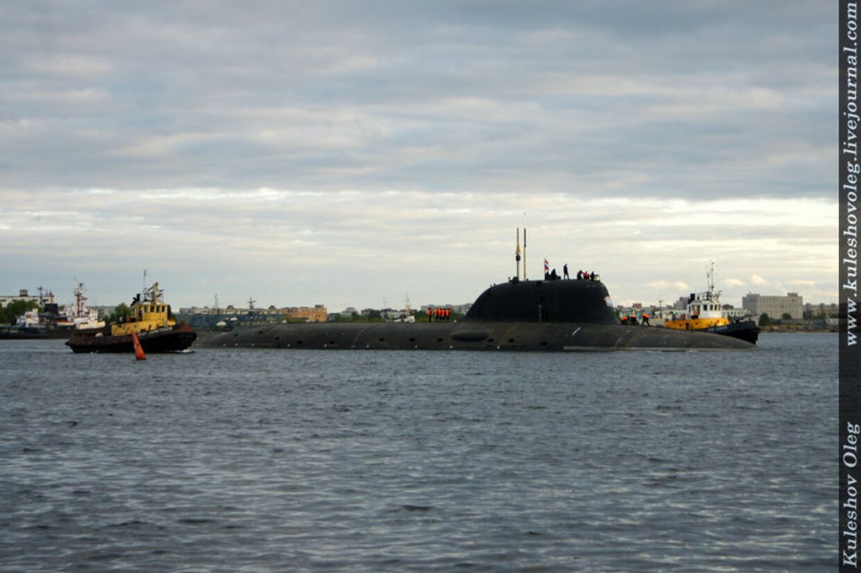 Первый выход подводной лодки Северодвинск