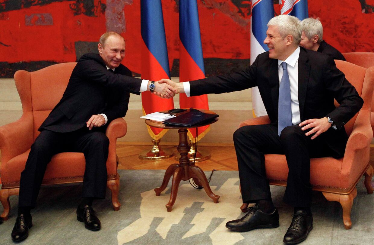Переговоры Владимира Путина и Бориса Тадича в Белграде