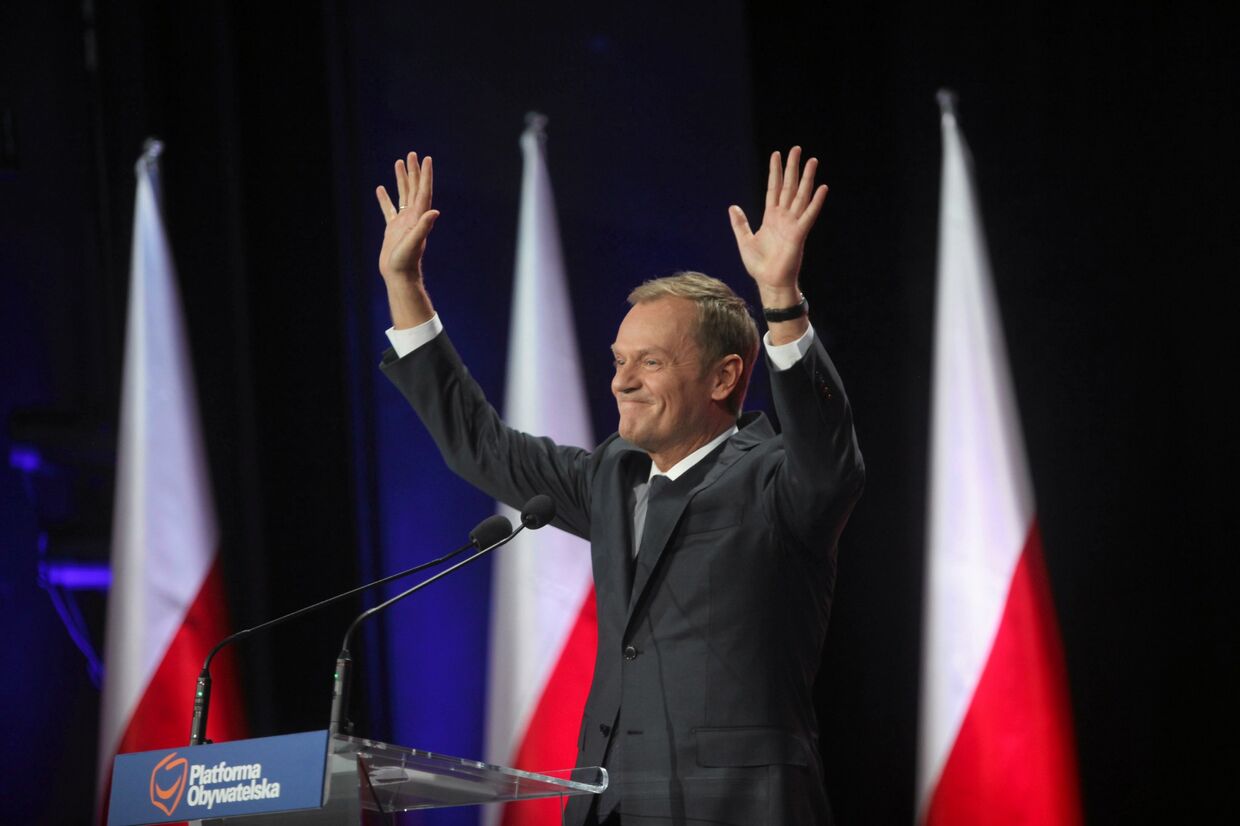 Премьер-министр Польши Дональд Туск накануне парламентских выборов