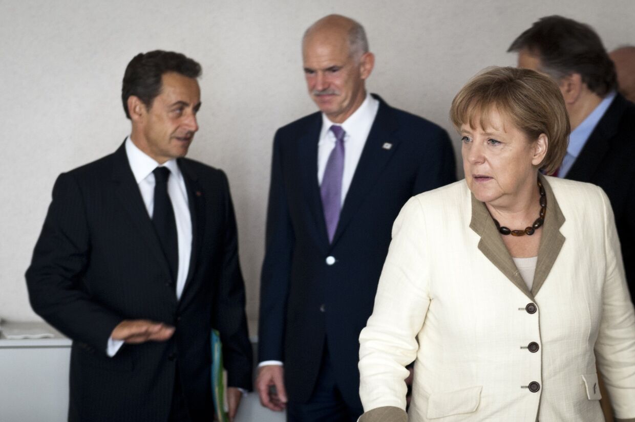 Лидеры стран еврозоны на саммите в Брюсселе