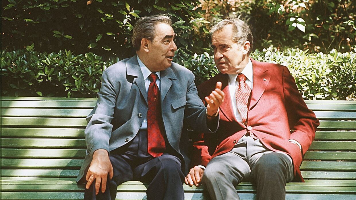Леонид Брежнев и Ричард Никсон в Крыму. 1974 год