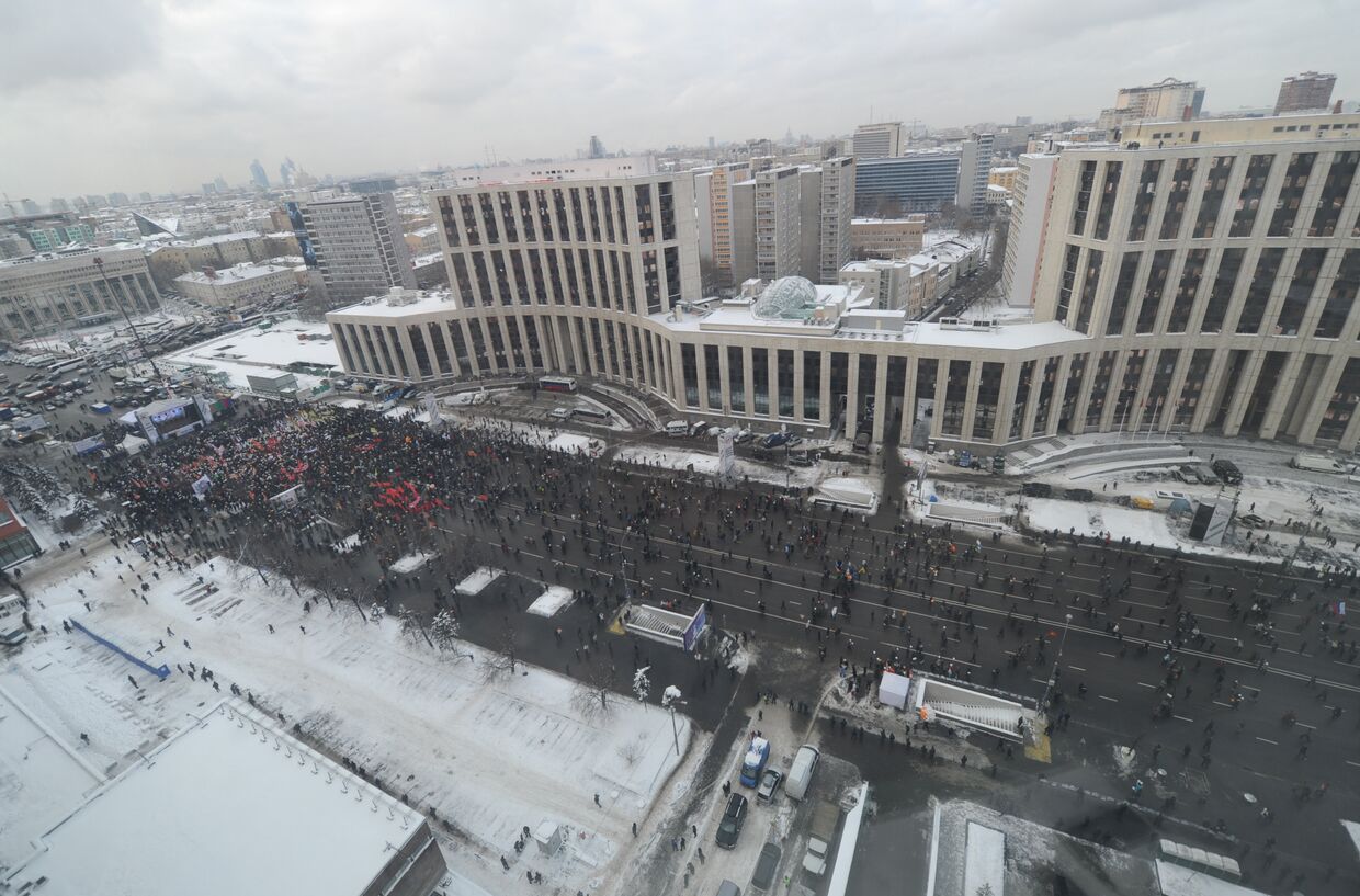 Митинг оппозиции на проспекте Сахарова 24 декабря