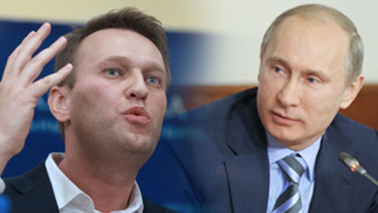 Алексей Навальный и Владимир Путин 