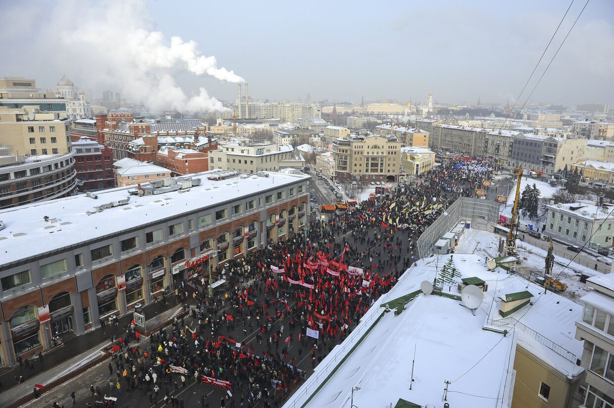 Митинг и шествие За честные выборы в Москве