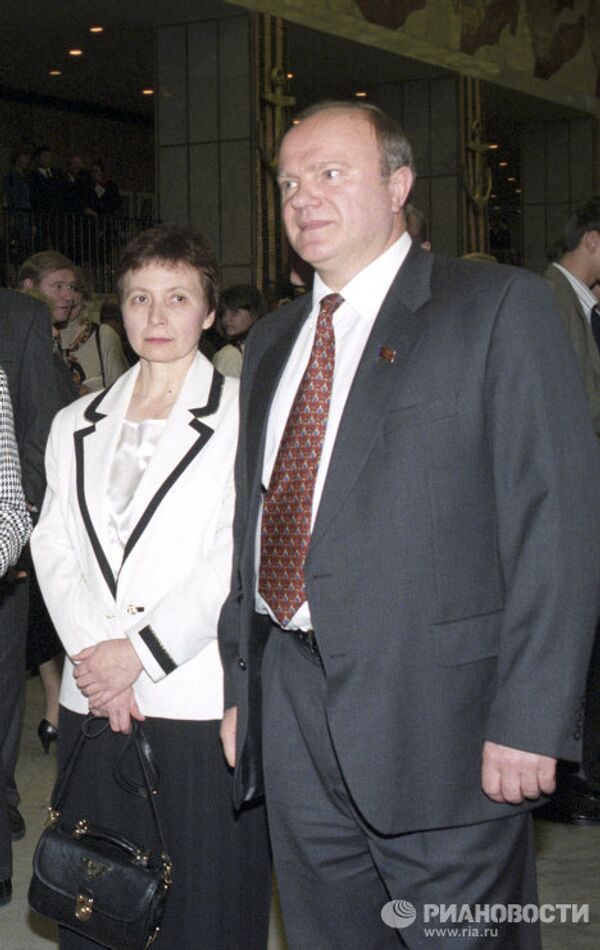 Лидер КПРФ Геннадий Андреевич Зюганов с супругой
