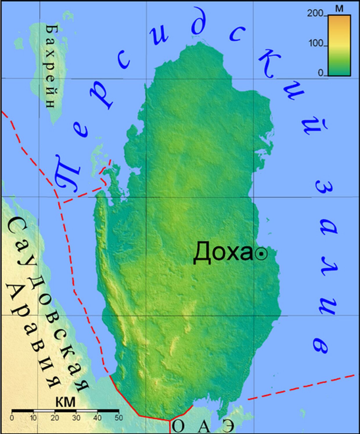 Карта Катара