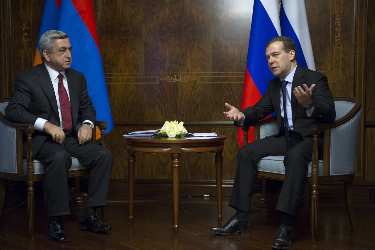 Президент России Дмитрий Медведев встретился с президентом Армении Сержем Саргсяном