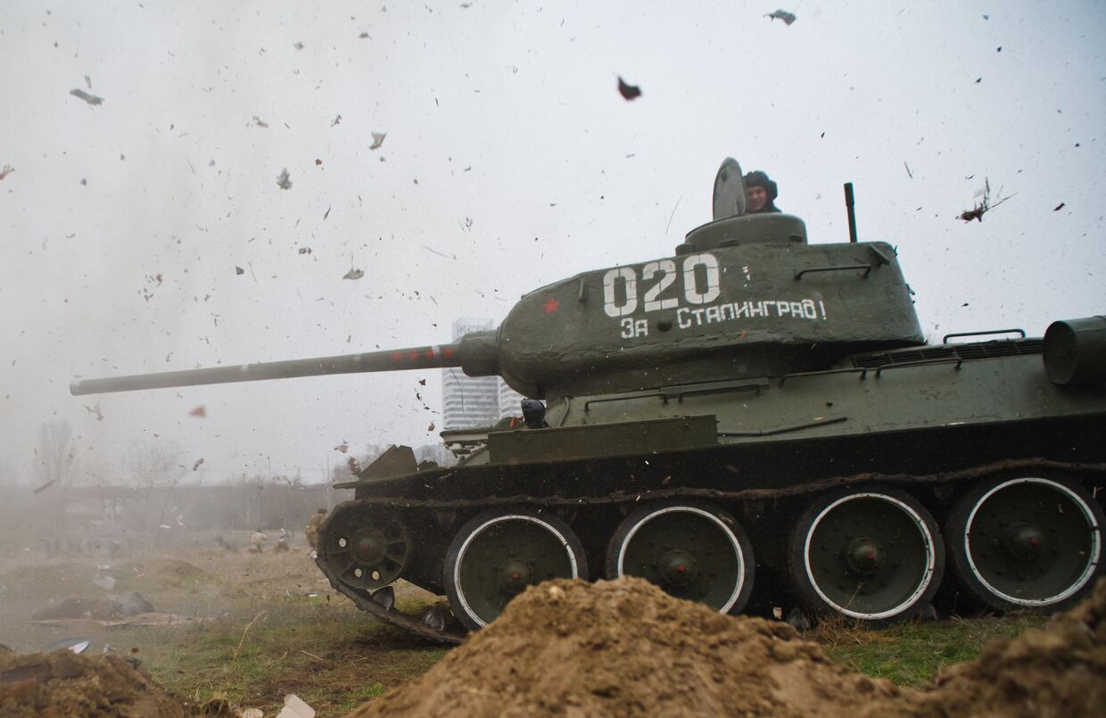 Танк Т-34 музея-заповедника Сталинградская битва