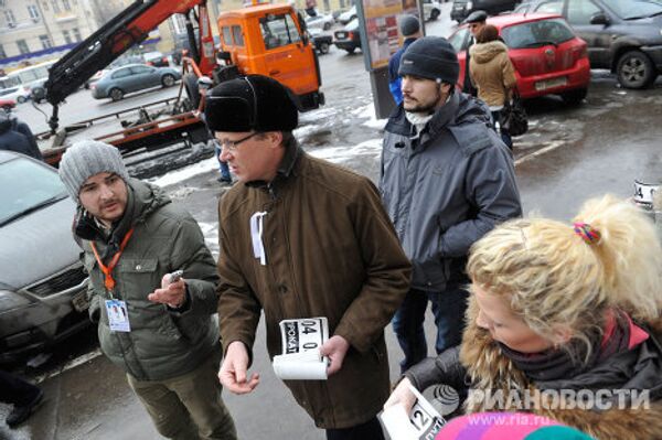 Владимир Рыжков на акции оппозации в Москве
