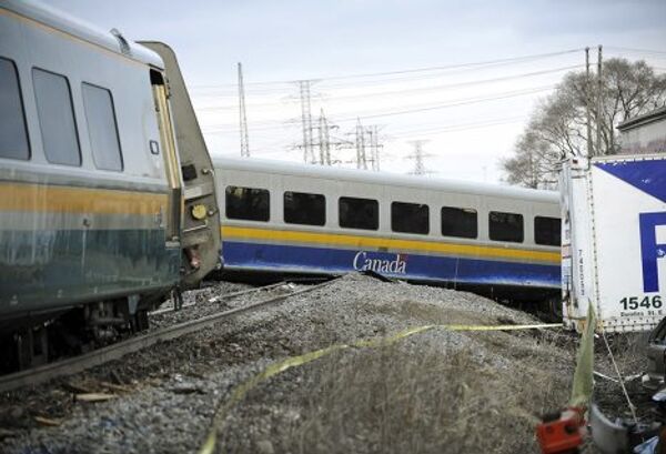 Крушение поезда в Канаде