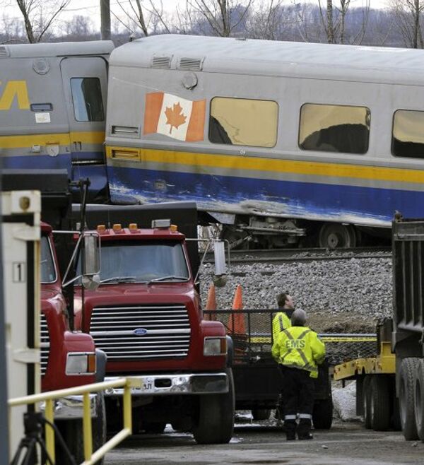 Крушение поезда в Канаде