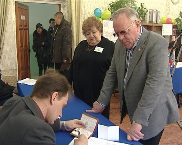 Глава республики Алтай Александр Бердников проголосовал  на выборах президента РФ