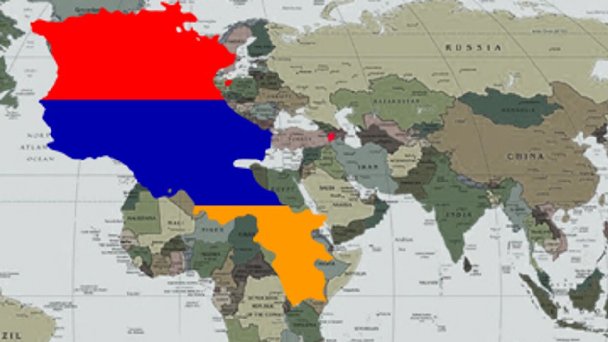 Россия Армения флаг карта