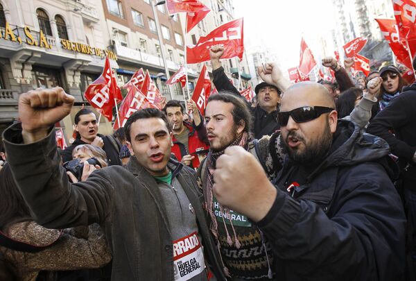 Забастовка в Мадриде