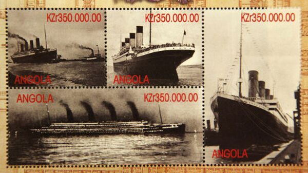 Памятные марки, выпущенные в Анголе по случаю годовщины катастрофы Титаника
