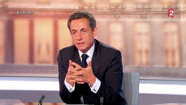 Николя Саркози на дебатах с Франсуа Олландом
