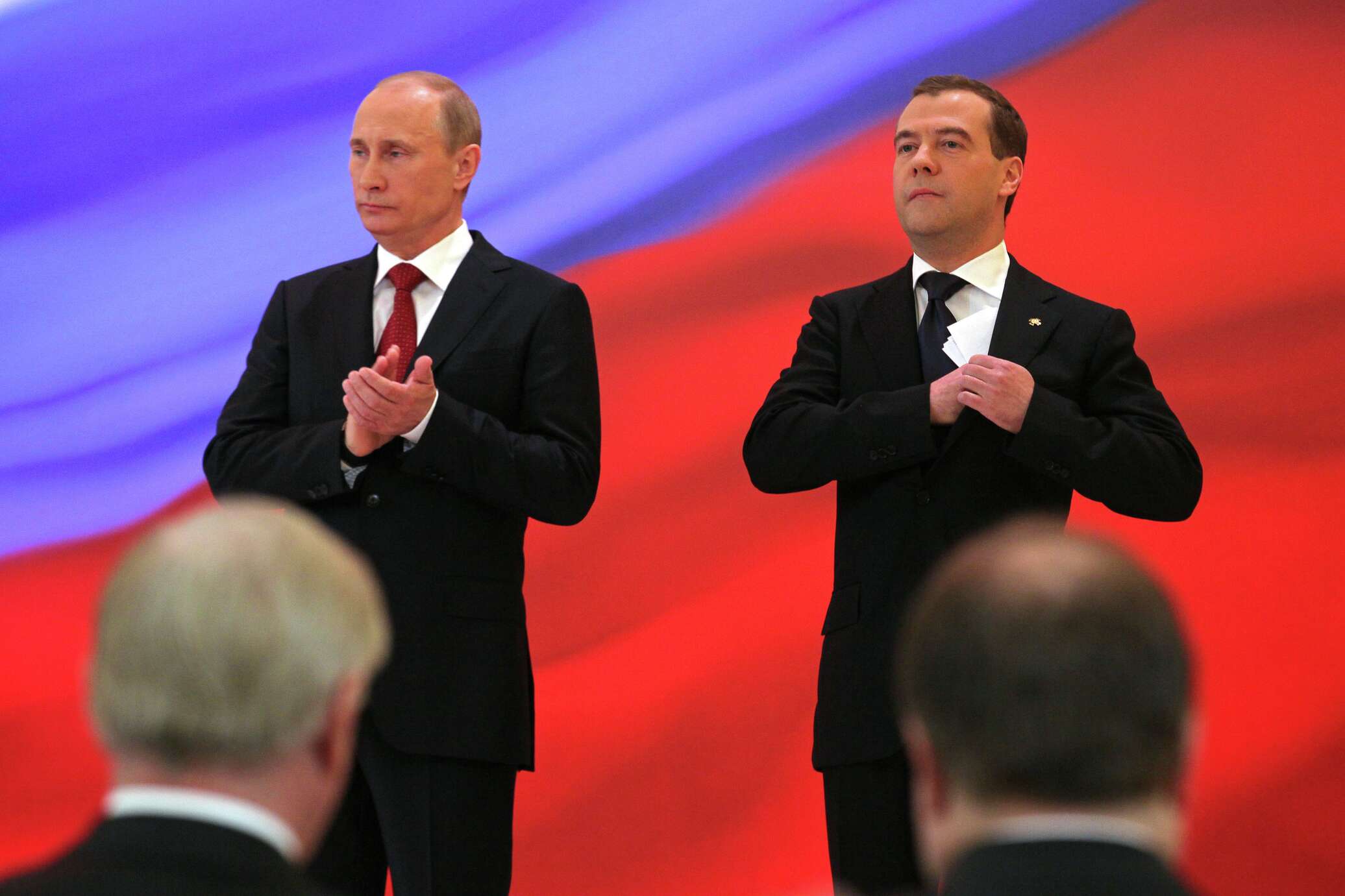 Путин с Медведевым 2012 год