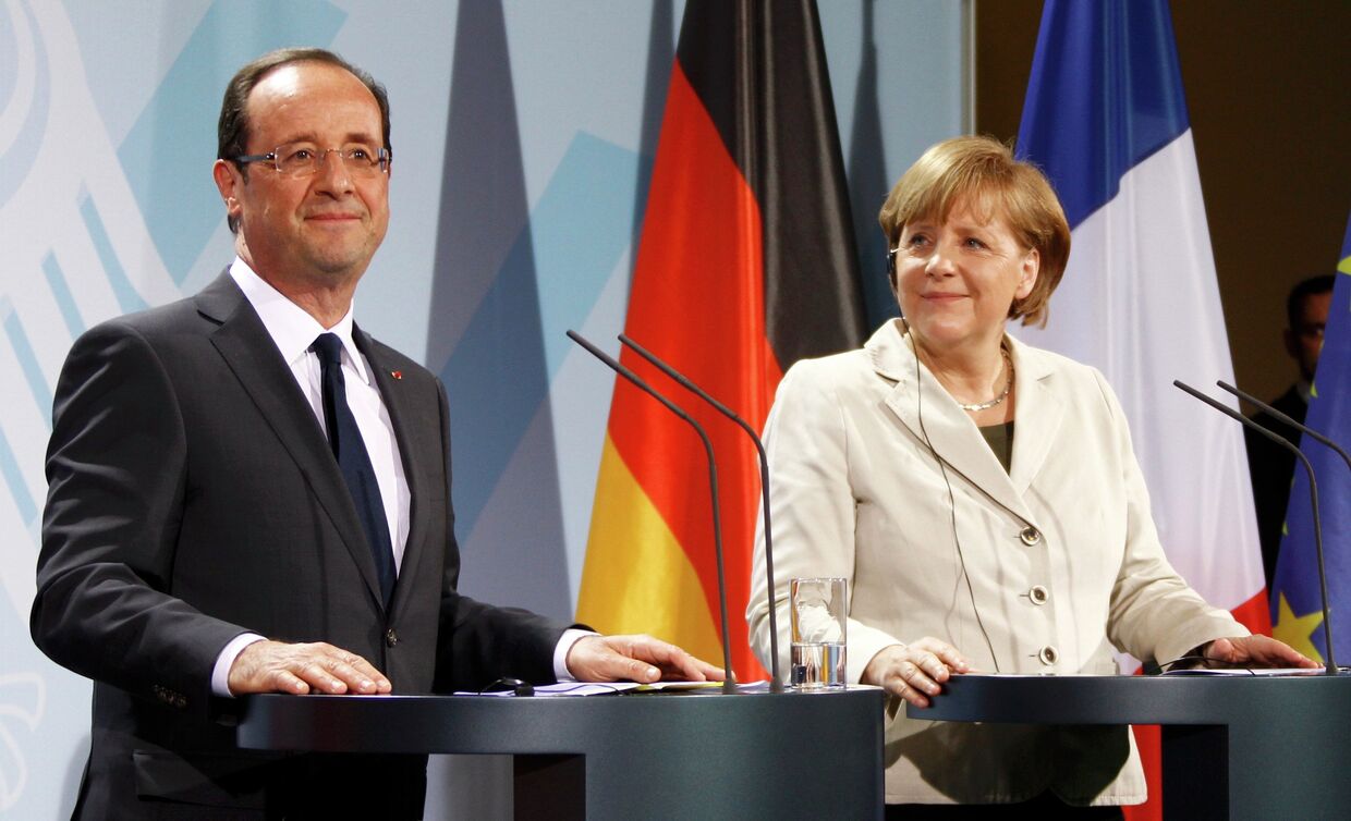 Ангела Меркель и Франсуа Олланд 