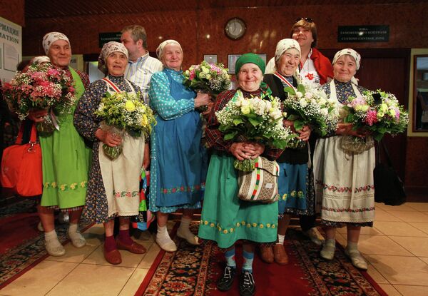 Прилет Бурановских бабушек в Москву